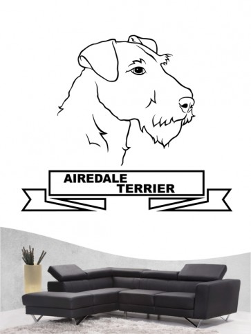Hunde-Wandtattoo Airedale Terrier 16 von Anfalas.de