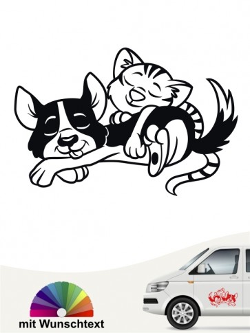 Hunde-Autoaufkleber Hund & Katze 1a von Anfalas.de