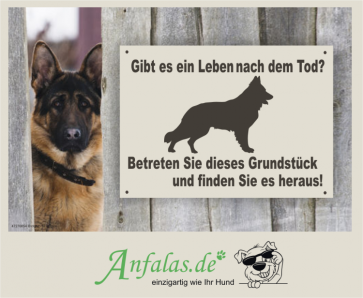Hundeschild Schäferhund by anfalas.de