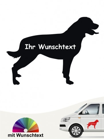 Rottweiler Heckscheibenaufkleber mit Wunschname von anfalas.de
