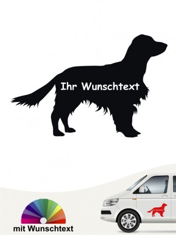 Springer Spaniel Silhouette mit Wunschtext Autosticker anfalas.de