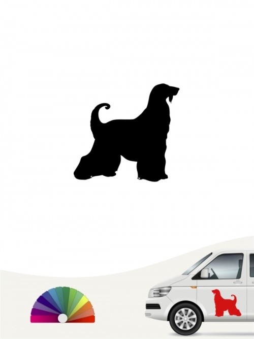Hunde-Autoaufkleber Afghane 1 Mini von Anfalas.de