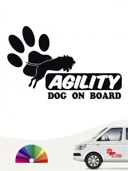 Hunde-Autoaufkleber Agility 3 von Anfalas.de