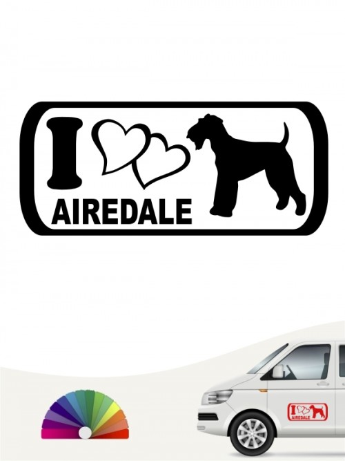 Hunde-Autoaufkleber Airedale Terrier 6 von Anfalas.de