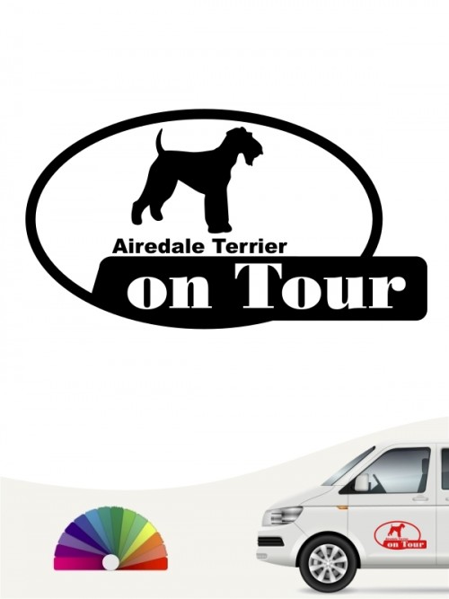 Airedale Terrier on Tour Aufkleber anfalas.de