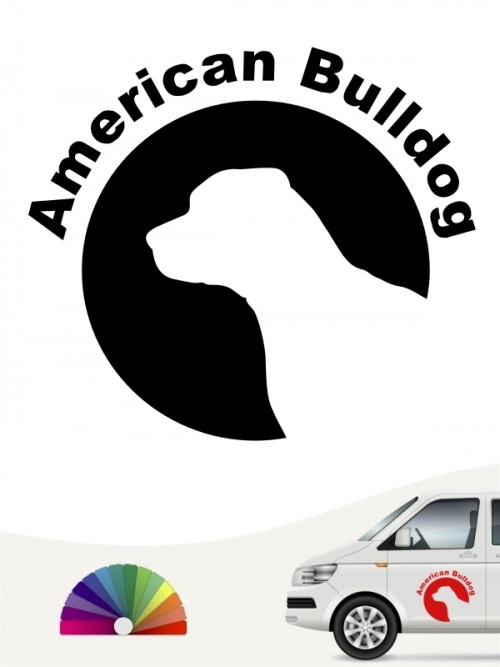 American Bulldog Hundeaufkleber von anfalas.de
