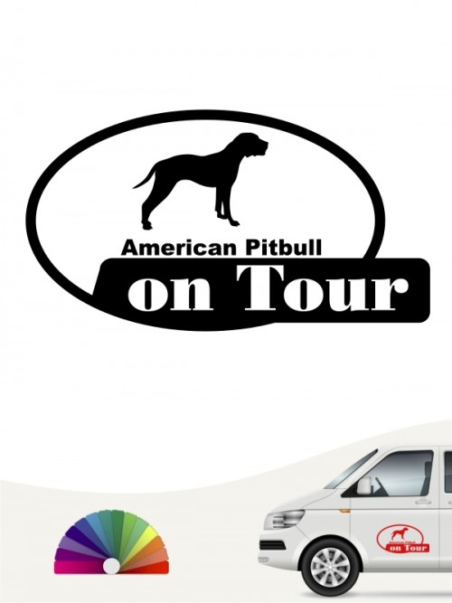 American Pitbull on Tour Autoaufkleber