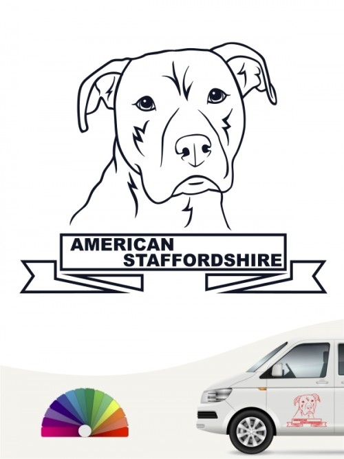 Hunde-Autoaufkleber American Staffordshire 16 von Anfalas.de