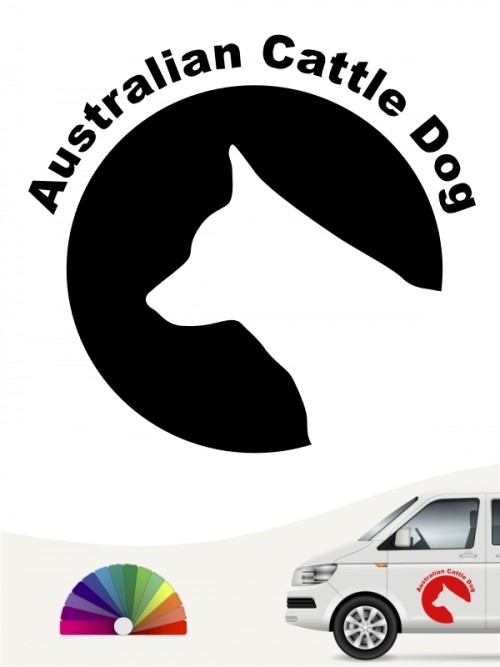 Australian Cattle Dog Autoaufkleber von anfalas.de
