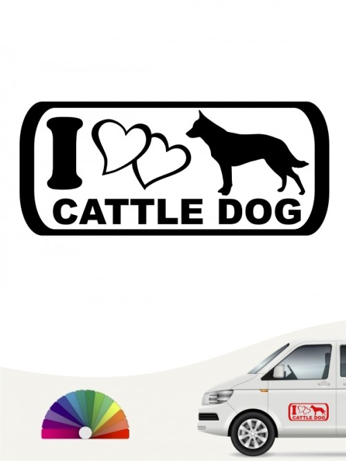 I Love Cattle Dog Hundeaufkleber anfalas.de