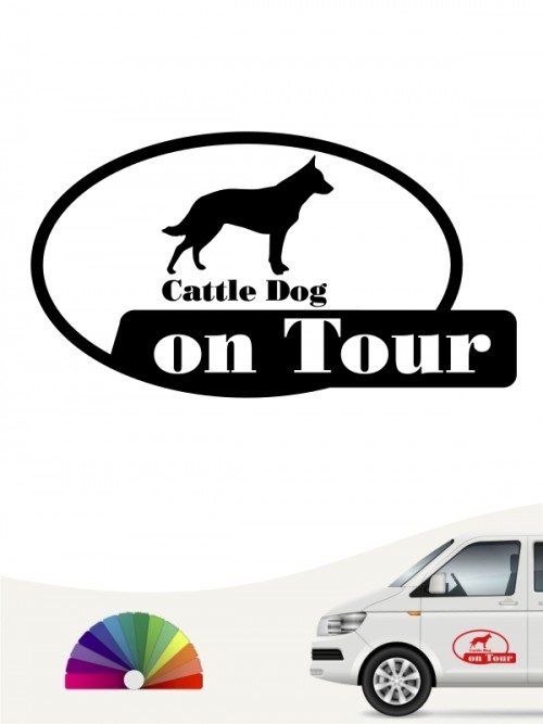 Cattle Dog on Tour Autosticker anfalas.de