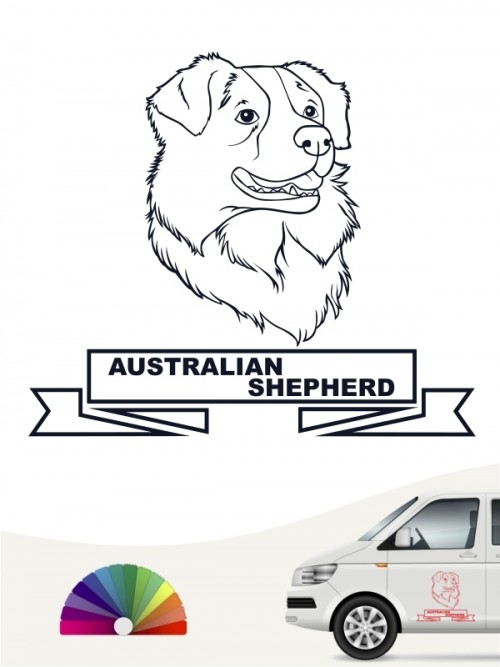Hunde-Autoaufkleber Australian Shepherd 16 von Anfalas.de