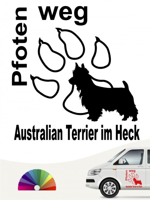 Pfoten weg Australian Terrier im Heck Aufkleber anfalas.de