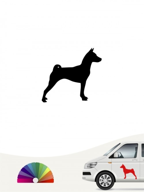 Hunde-Autoaufkleber Basenji 1 Mini von Anfalas.de