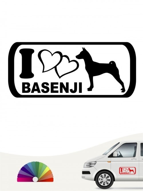 I Love Basenji Heckscheibenaufkleber anfalas.de