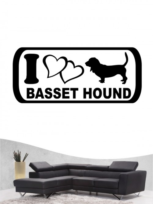 Basset Hound 6 - Wandtattoo