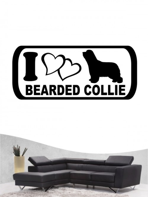 Bearded Collie 6 - Wandtattoo