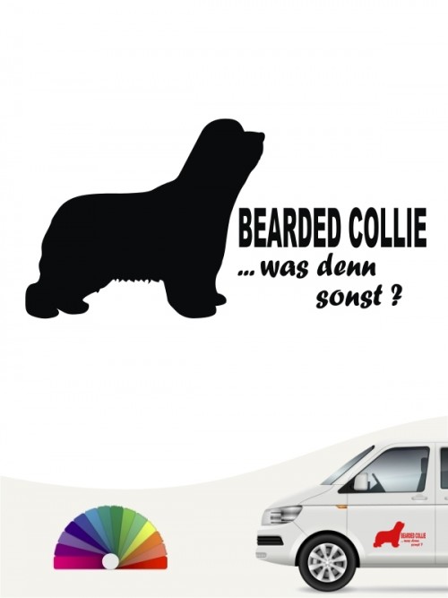 Was denn sonst Bearded Collie Autosticker anfalas.de