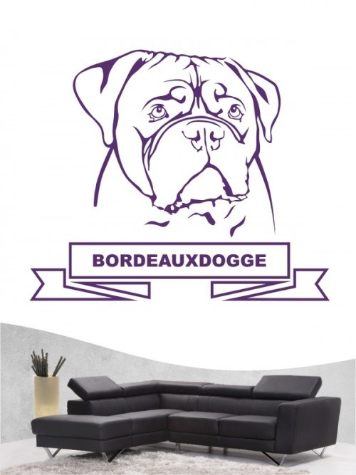 Hunde-Wandtattoo Bordeauxdogge 15a von Anfalas.de
