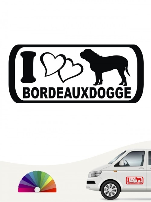 I Love Bordeauxdogge Aufkleber anfalas.de