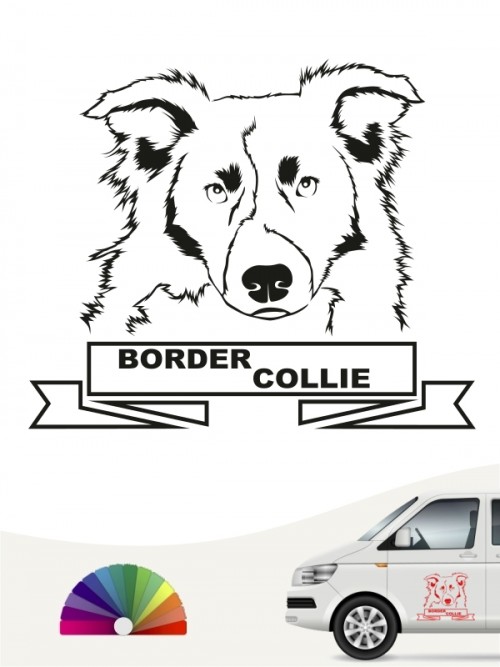 Hunde-Autoaufkleber Border Collie 15 von Anfalas.de