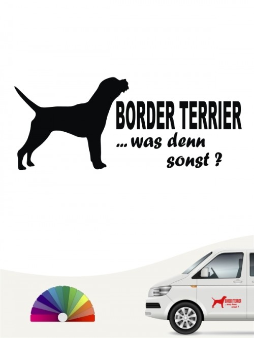 Was denn sonst Border Terrier Autosticker anfalas.de