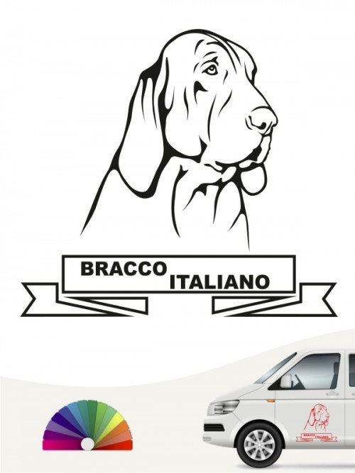 Hunde-Autoaufkleber Bracco Italiano 15 von Anfalas.de