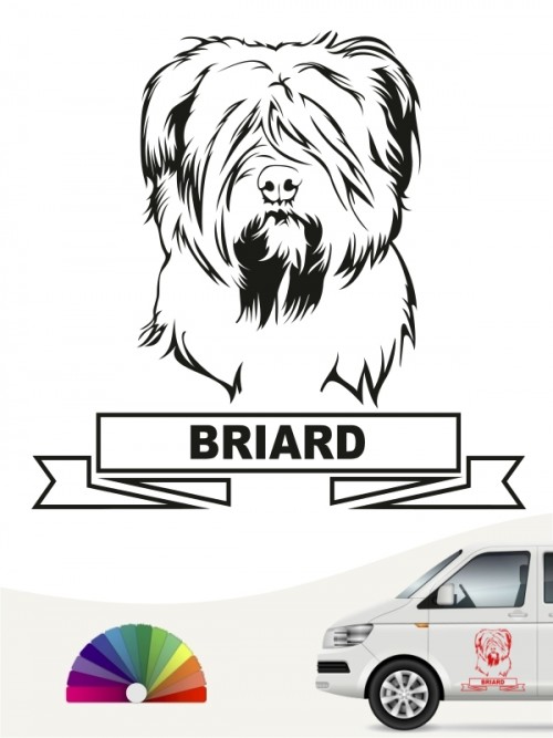 Hunde-Autoaufkleber Briard 15 von Anfalas.de