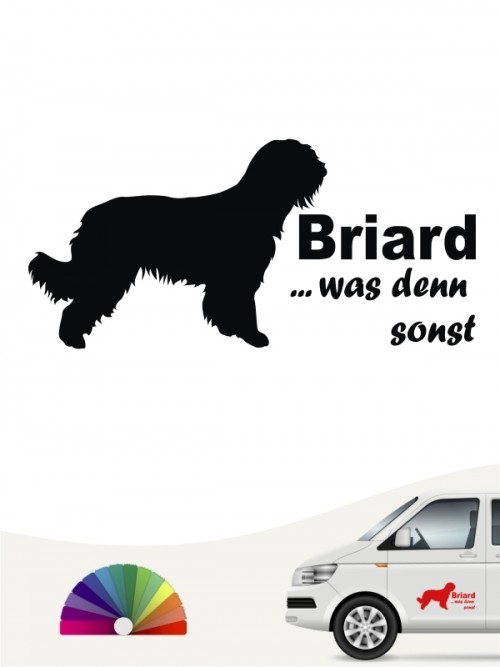 Briard was denn sonst Autoaufkleber anfalas.de