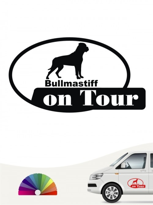 Bullmastiff on Tour Sticker anfalas.de