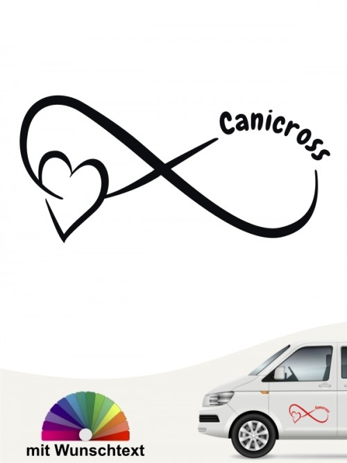 Canicross Team Heckscheibenaufkleber mit Wunschtext von anfalas.de