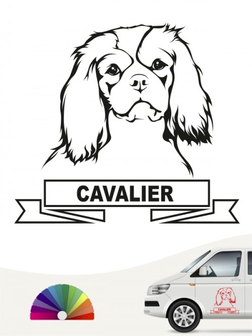 Hunde-Autoaufkleber Cavalier King Charles Spaniel 15 von Anfalas.de