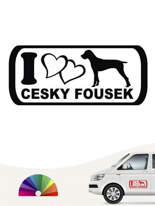 I Love Cesky Fousek Autosticker anfalas.de