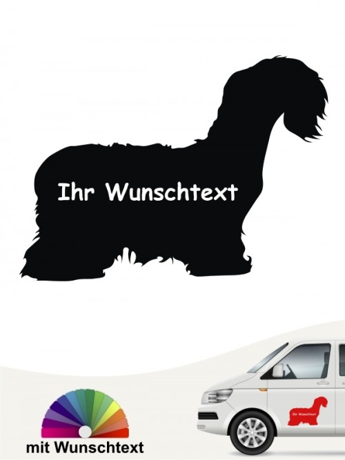 Cesky Terrier Aufkleber mit Wunschname anfalas.de