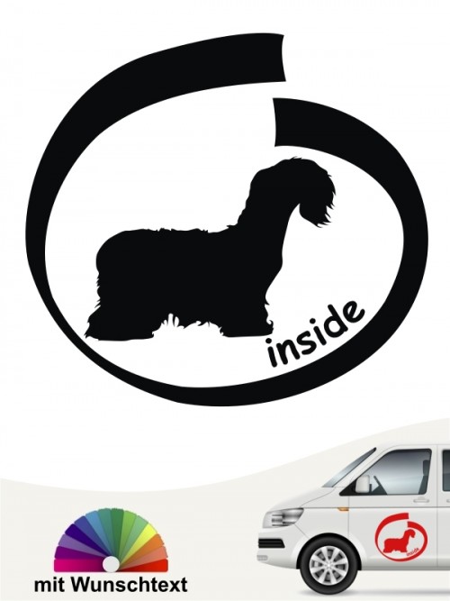 Cesky Terrier inside Autosticker mit Wunschname anfalas.de