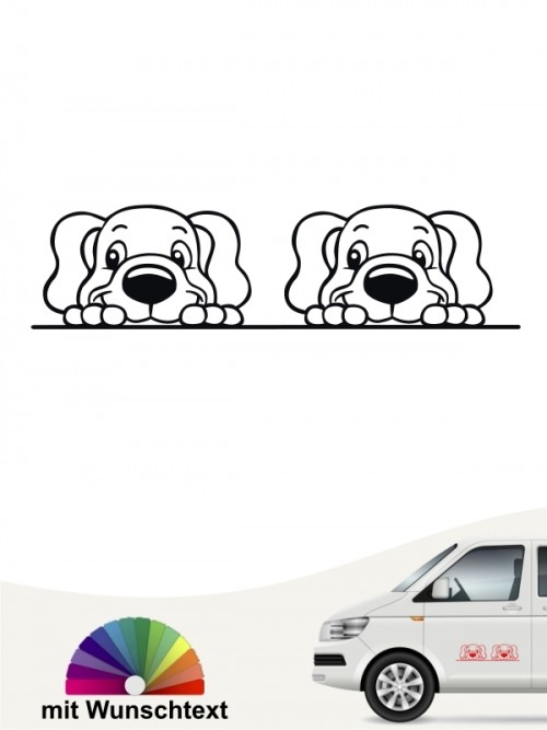 Comic doppel Hundeköpfe mit Wunschtext von anfalas.de