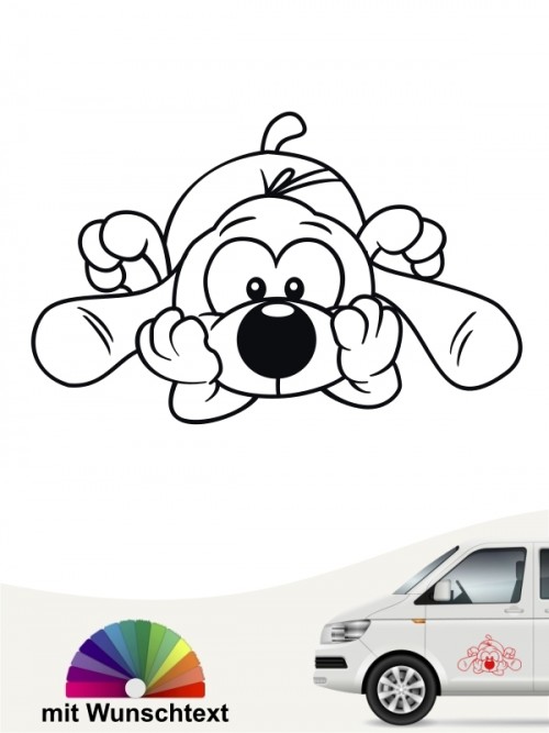 Comic Hunde Autoaufkleber von anfalas.de