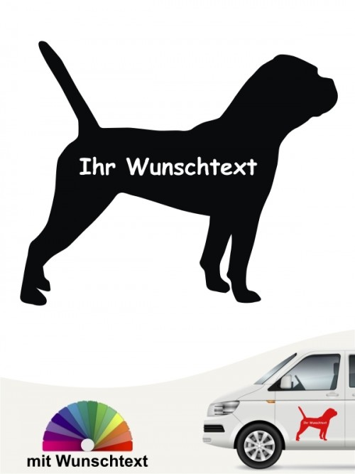 Continental Bulldogge Silhouette mit Wunschname anfalas.de
