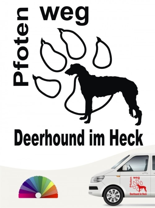 Pfoten weg Deerhound Autoaufkleber anfalas.de