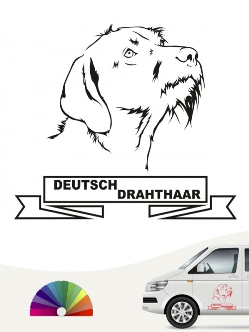 Hunde-Autoaufkleber Deutsch Drahthaar 15 von Anfalas.de