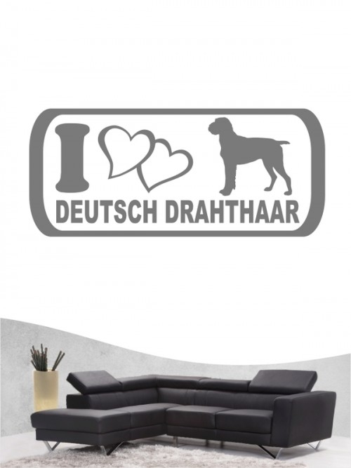 Deutsch Drahthaar 6b - Wandtattoo