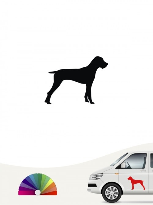 Hunde-Autoaufkleber Deutsch Stichelhaar 1 Mini von Anfalas.de