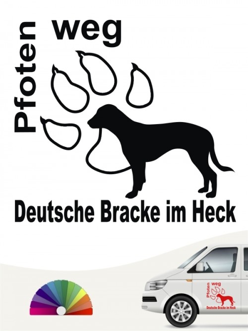 Deutsche Bracke Pfoten weg Sticker anfalas.de