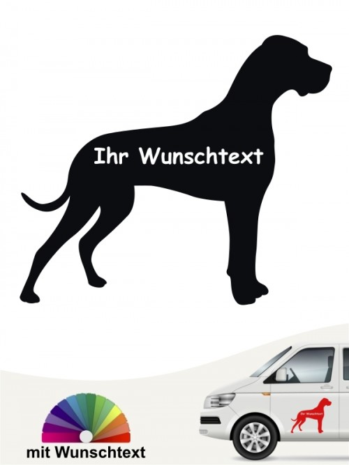 Deutsche Dogge Silhouette mit Wunschname anfalas.de