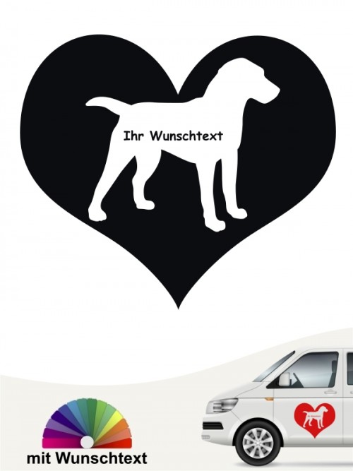 Herzmotiv Deutscher Jagdterrier mit Wunschname anfalas.de