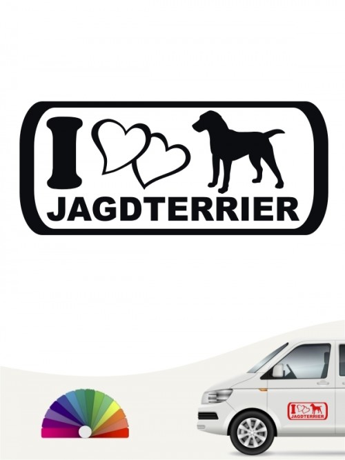 Jagdterrier I Love Hundeaufkleber anfalas.de