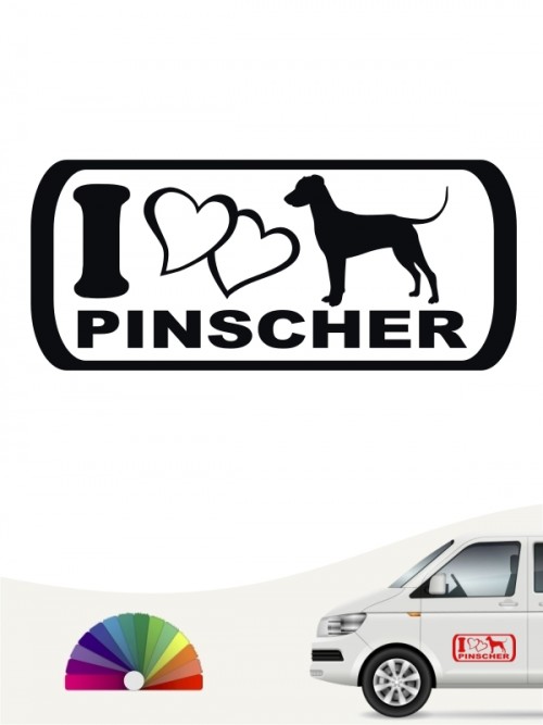 I Love Pinscher Autosticker versch. Farben anfalas.de