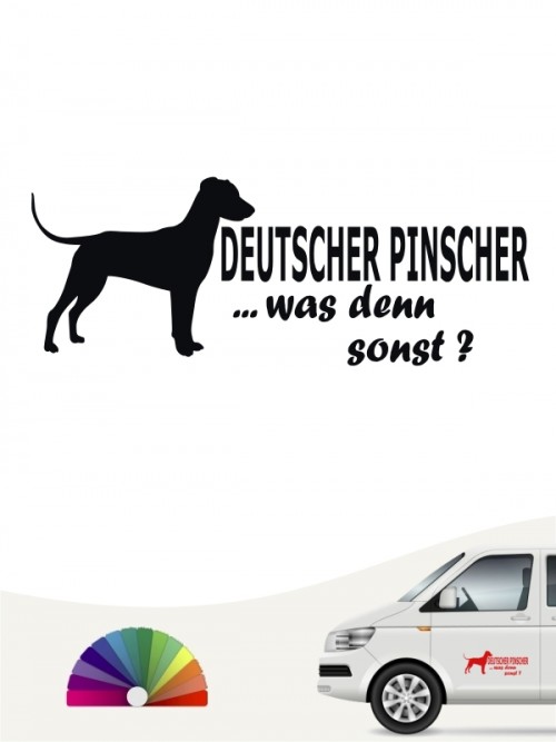 Deutscher Pinscher was denn sonst Heckscheibenaufkleber anfalas.de