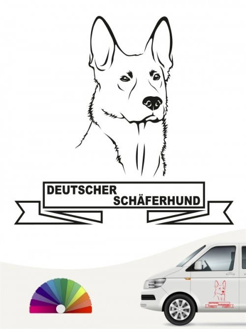 Hunde-Autoaufkleber Deutscher Schäferhund 15 von Anfalas.de
