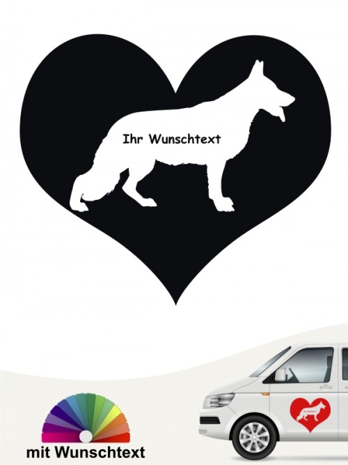 Deutscher Schäferhund Herzmotiv mit Text anfalas.de